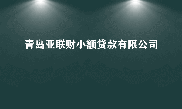 青岛亚联财小额贷款有限公司