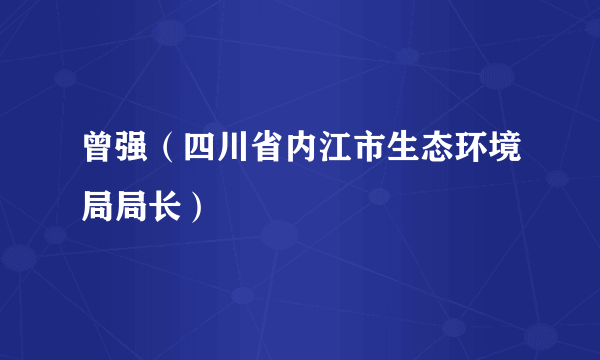 曾强（四川省内江市生态环境局局长）