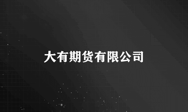 大有期货有限公司