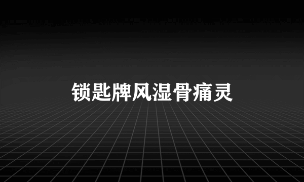 锁匙牌风湿骨痛灵