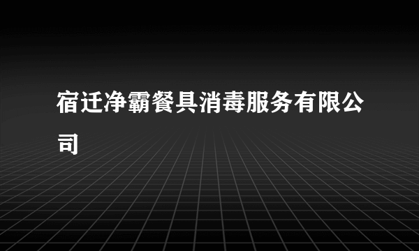 宿迁净霸餐具消毒服务有限公司