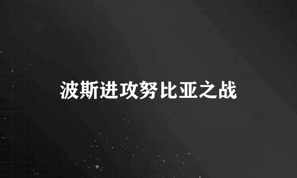 波斯进攻努比亚之战