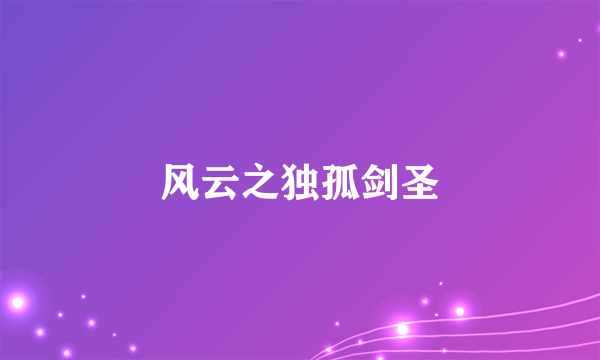 风云之独孤剑圣