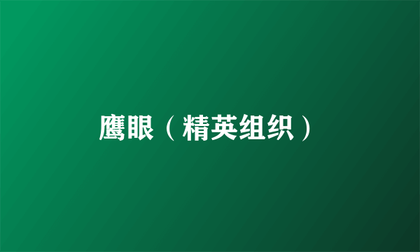 鹰眼（精英组织）