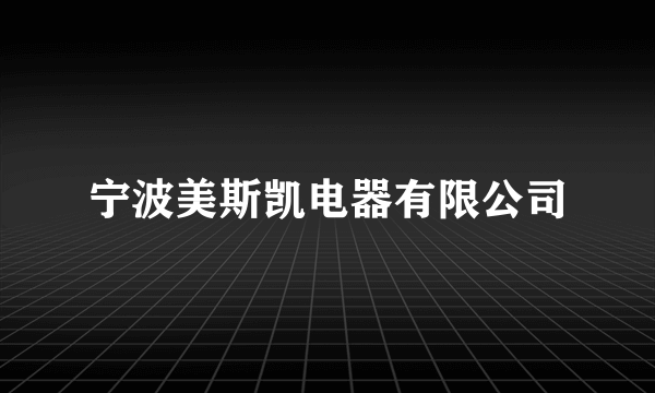 宁波美斯凯电器有限公司