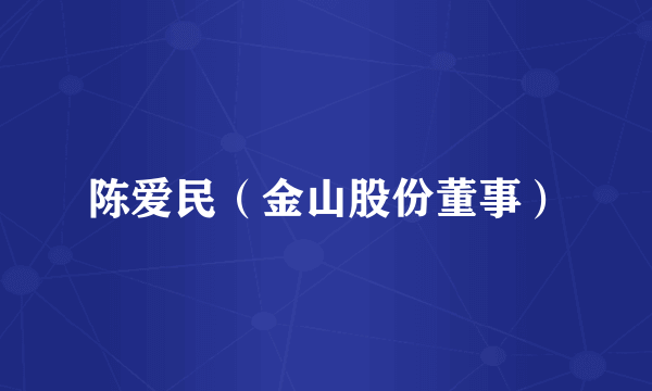 陈爱民（金山股份董事）