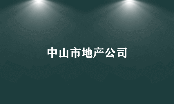 中山市地产公司