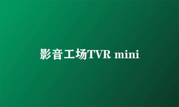 影音工场TVR mini
