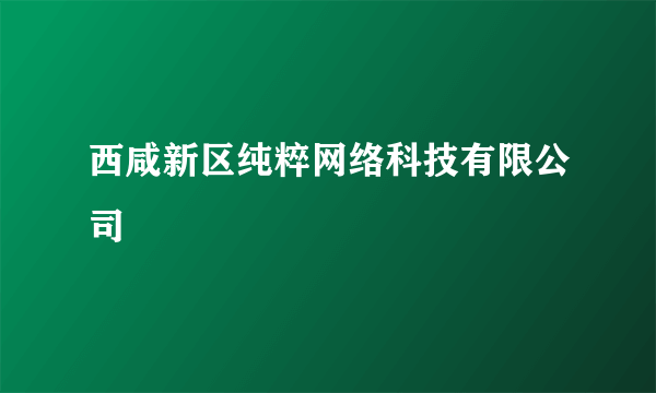 西咸新区纯粹网络科技有限公司