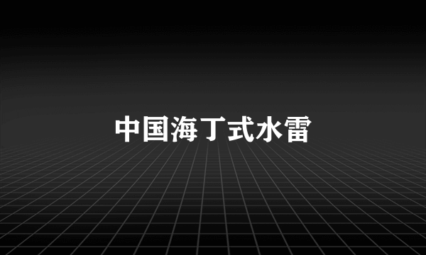 中国海丁式水雷