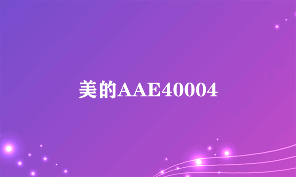 美的AAE40004
