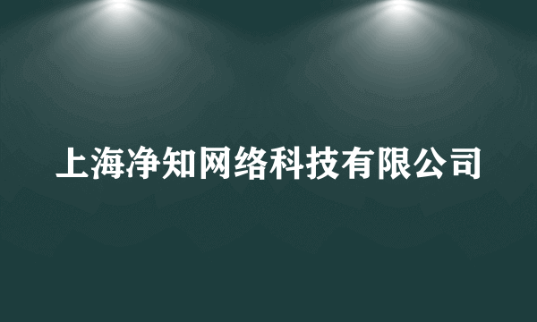 上海净知网络科技有限公司