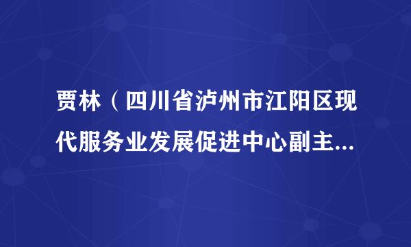贾林（四川省泸州市江阳区现代服务业发展促进中心副主任、工会主席）