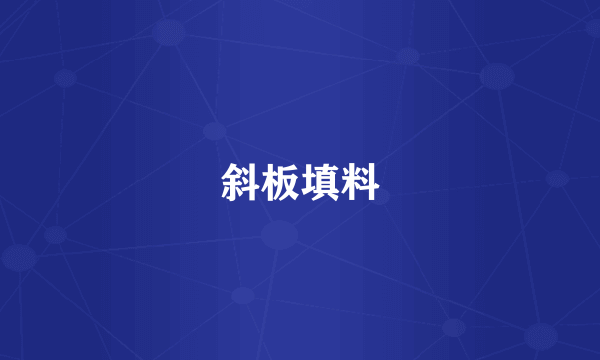 斜板填料