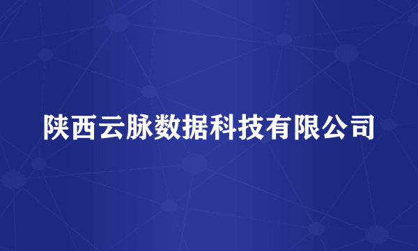 陕西云脉数据科技有限公司