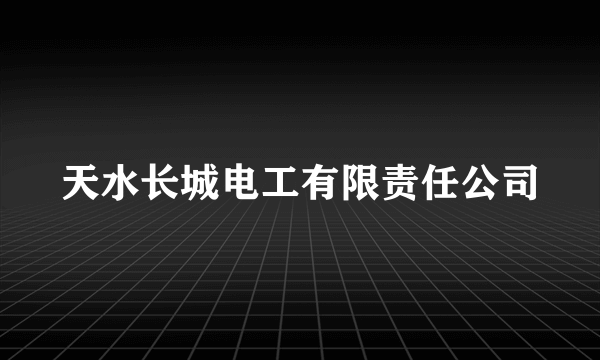 天水长城电工有限责任公司