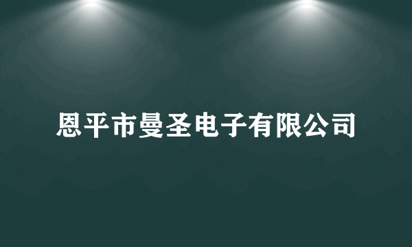恩平市曼圣电子有限公司