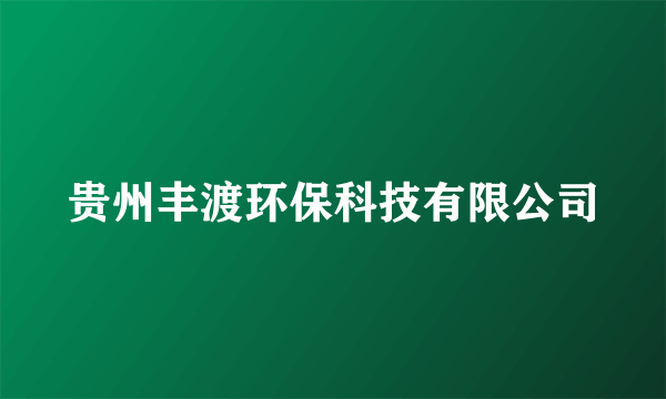 贵州丰渡环保科技有限公司