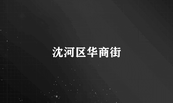 沈河区华商街
