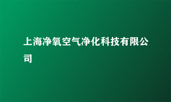上海净氧空气净化科技有限公司