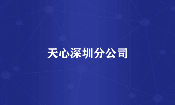 天心深圳分公司