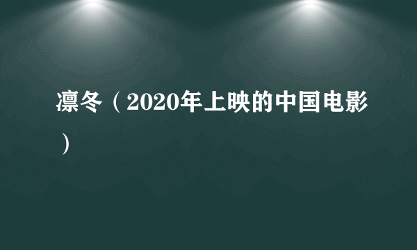 凛冬（2020年上映的中国电影）