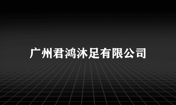 广州君鸿沐足有限公司