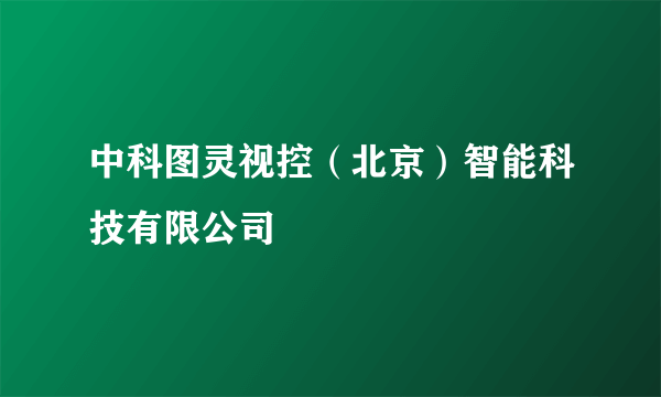 中科图灵视控（北京）智能科技有限公司