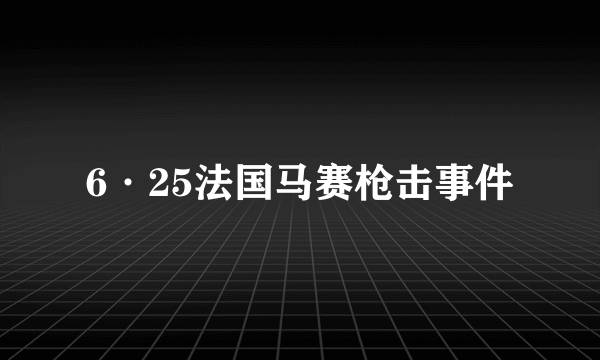 6·25法国马赛枪击事件