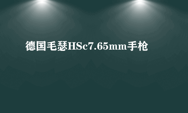 德国毛瑟HSc7.65mm手枪