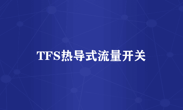 TFS热导式流量开关