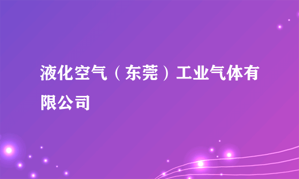 液化空气（东莞）工业气体有限公司