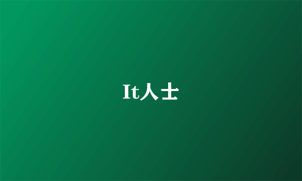 It人士
