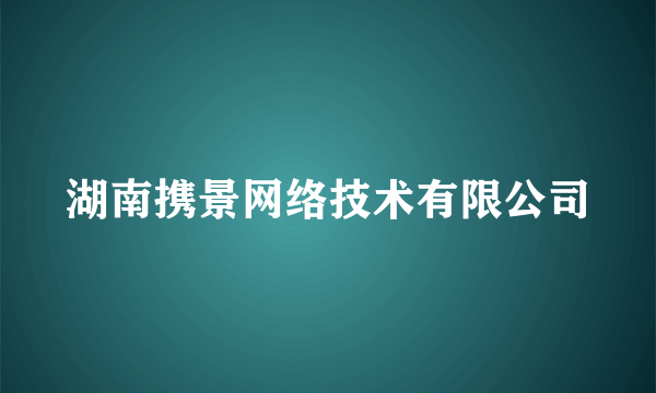 湖南携景网络技术有限公司