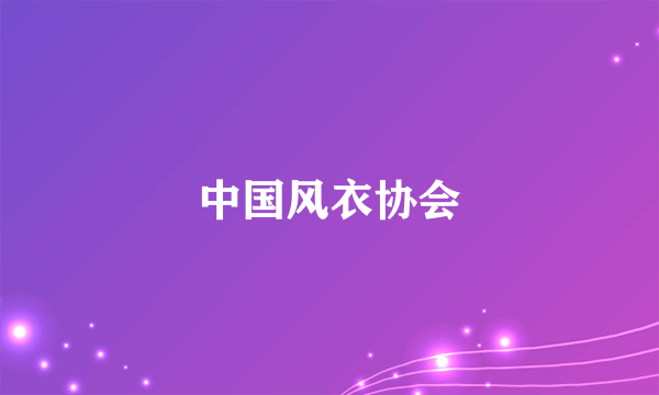 中国风衣协会