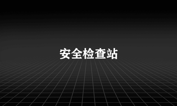 安全检查站