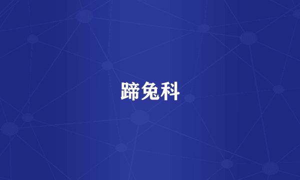 蹄兔科