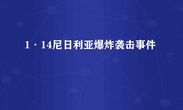 1·14尼日利亚爆炸袭击事件
