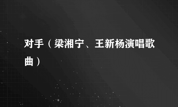 对手（梁湘宁、王新杨演唱歌曲）