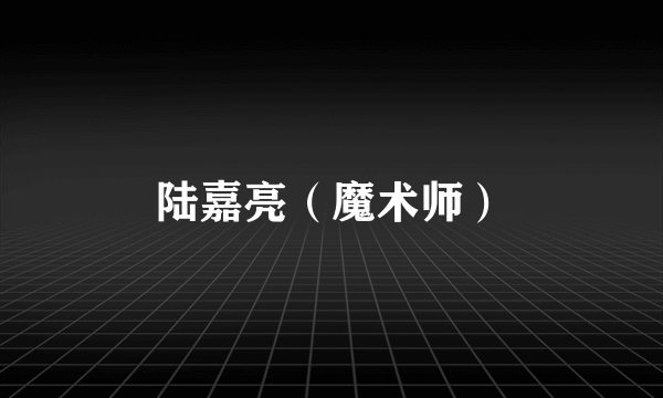 陆嘉亮（魔术师）