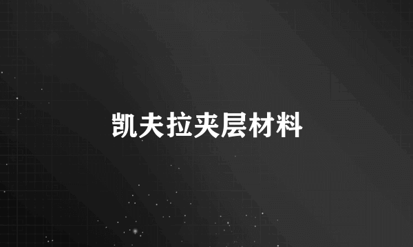 凯夫拉夹层材料