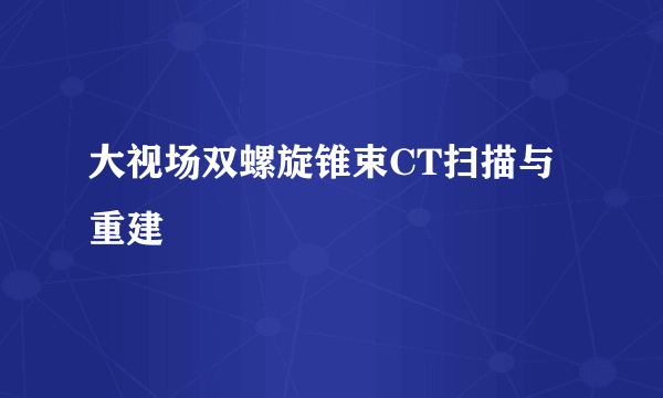 大视场双螺旋锥束CT扫描与重建