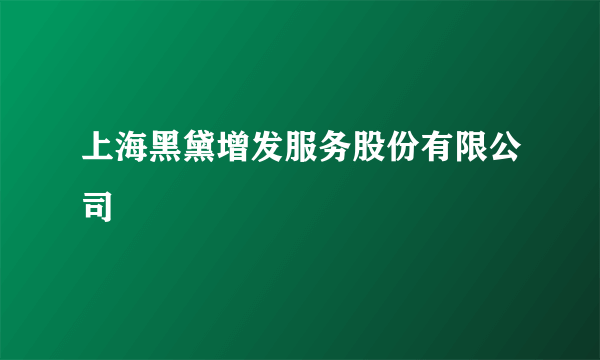 上海黑黛增发服务股份有限公司