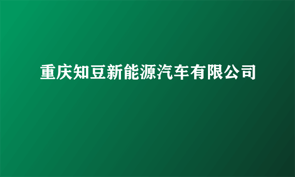 重庆知豆新能源汽车有限公司