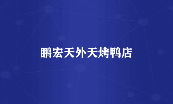 鹏宏天外天烤鸭店