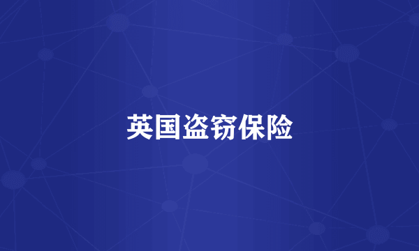 英国盗窃保险