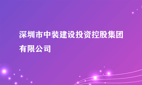 深圳市中装建设投资控股集团有限公司
