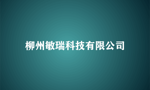 柳州敏瑞科技有限公司