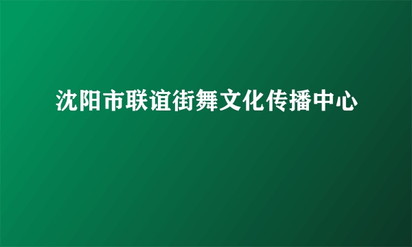 沈阳市联谊街舞文化传播中心
