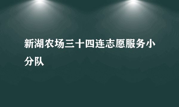 新湖农场三十四连志愿服务小分队